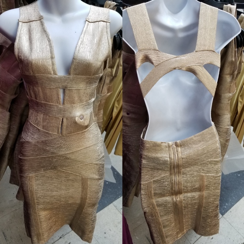 Windsor Metallic Stretch Bandage Bodycon Party
